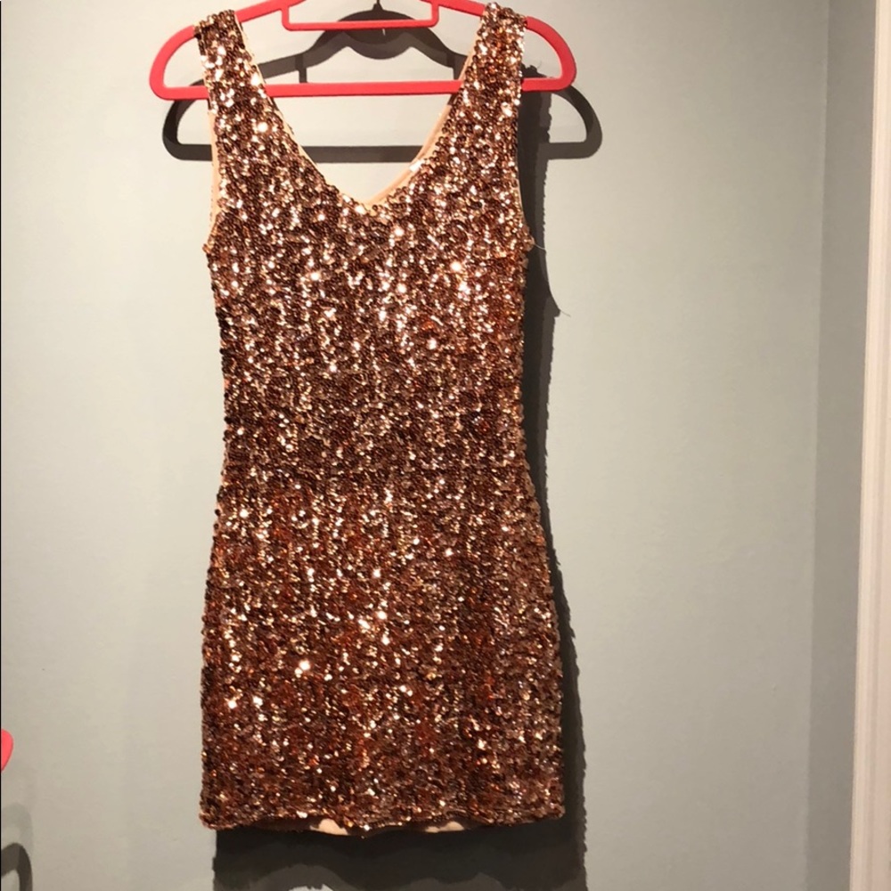Rose Gold Sequin Mini